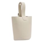 MINI PEBBLE LEATHER BUCKET BAG