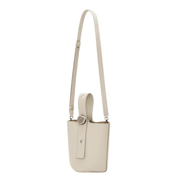 MINI PEBBLE LEATHER BUCKET BAG