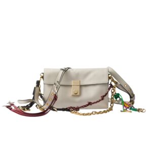 PRADA SOFT SOUND SMALL LEATHER SHOULDER BAG WITH CHARMS