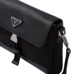 RE NYLON AND SAFFIANO SHOULDER BAG