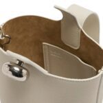 MINI PEBBLE LEATHER BUCKET BAG