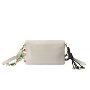 PRADA SOFT SOUND SMALL LEATHER SHOULDER BAG WITH CHARMS