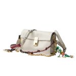 PRADA SOFT SOUND SMALL LEATHER SHOULDER BAG WITH CHARMS
