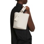 MINI PEBBLE LEATHER BUCKET BAG