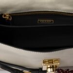 PRADA SOFT SOUND SMALL LEATHER SHOULDER BAG WITH CHARMS