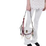 PRADA SOFT SOUND SMALL LEATHER SHOULDER BAG WITH CHARMS