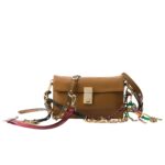 PRADA SOFT SOUND SMALL LEATHER SHOULDER BAG WITH CHARMS
