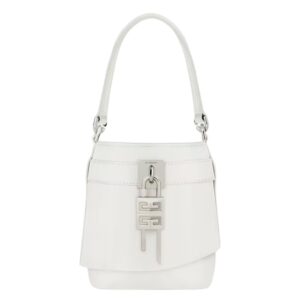 MICRO SHARK LOCK BUCKET BAG IN BOX LEATHER