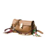 PRADA SOFT SOUND SMALL LEATHER SHOULDER BAG WITH CHARMS