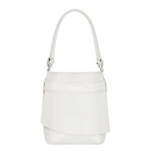 MICRO SHARK LOCK BUCKET BAG IN BOX LEATHER