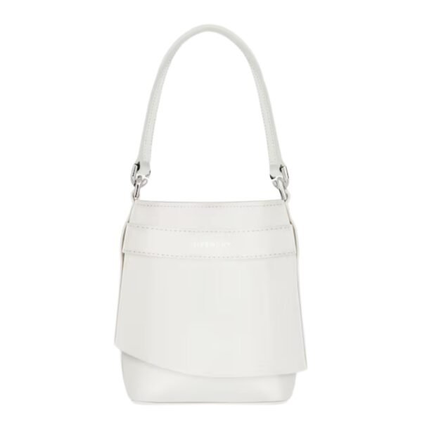 MICRO SHARK LOCK BUCKET BAG IN BOX LEATHER