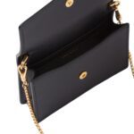 SAFFIANO LEATHER CARD HOLDER WITH SHOULDER STRAP