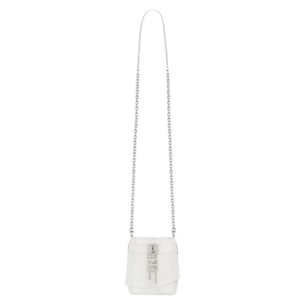 MICRO SHARK LOCK BUCKET BAG IN BOX LEATHER