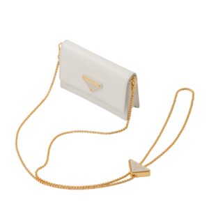 SAFFIANO LEATHER CARD HOLDER WITH SHOULDER STRAP