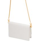 SAFFIANO LEATHER CARD HOLDER WITH SHOULDER STRAP