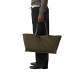 IDAHO XL LEATHER TRIMMED CANVAS TOTE BAG
