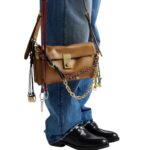 PRADA SOFT SOUND SMALL LEATHER SHOULDER BAG WITH CHARMS