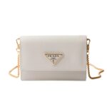 SAFFIANO LEATHER CARD HOLDER WITH SHOULDER STRAP