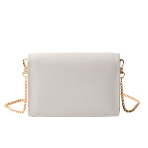 SAFFIANO LEATHER CARD HOLDER WITH SHOULDER STRAP