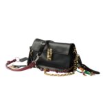 PRADA SOFT SOUND SMALL LEATHER SHOULDER BAG WITH CHARMS