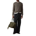 IDAHO XL LEATHER TRIMMED CANVAS TOTE BAG