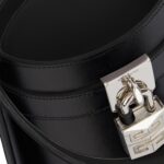 MICRO SHARK LOCK BUCKET BAG IN BOX LEATHER