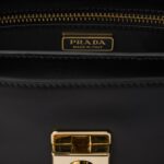 PRADA SOFT SOUND SMALL LEATHER SHOULDER BAG WITH CHARMS