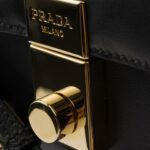 PRADA SOFT SOUND SMALL LEATHER SHOULDER BAG WITH CHARMS