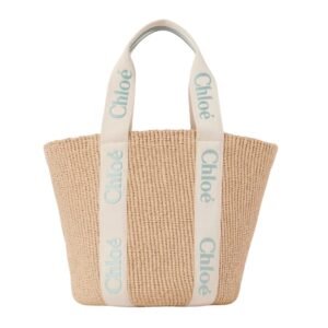 LARGE WOODY BASKET IN NATURAL FIBERS