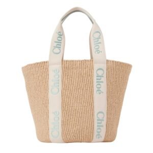 LARGE WOODY BASKET IN NATURAL FIBERS