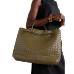 ANDIAMO LARGE EMBELLISHED INTRECCIATO LEATHER TOTE