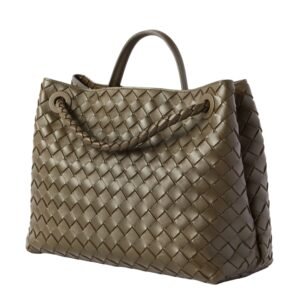ANDIAMO LARGE EMBELLISHED INTRECCIATO LEATHER TOTE
