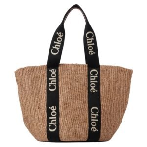 LARGE WOODY BASKET IN NATURAL FIBERS