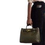 ANDIAMO LARGE EMBELLISHED INTRECCIATO LEATHER TOTE