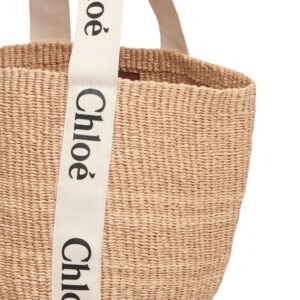 LARGE WOODY BASKET IN NATURAL FIBERS