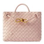 ANDIAMO SMALL INTRECCIATO LEATHER TOTE