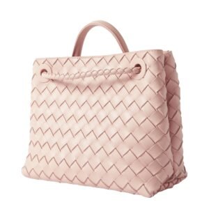 ANDIAMO SMALL INTRECCIATO LEATHER TOTE