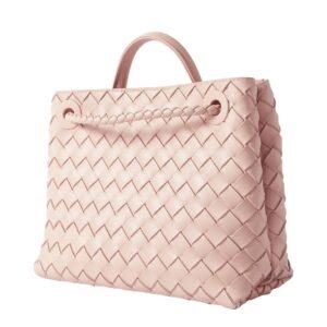 ANDIAMO SMALL INTRECCIATO LEATHER TOTE