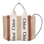 MINI WOODY TOTE BAG IN LINEN