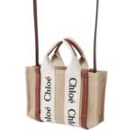 MINI WOODY TOTE BAG IN LINEN