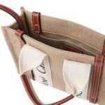 MINI WOODY TOTE BAG IN LINEN