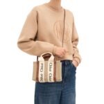 MINI WOODY TOTE BAG IN LINEN