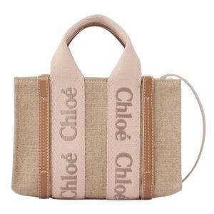 MINI WOODY TOTE BAG IN LINEN