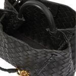 ANDIAMO SMALL INTRECCIATO LEATHER TOTE