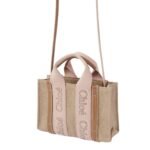 MINI WOODY TOTE BAG IN LINEN