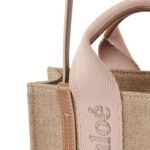 MINI WOODY TOTE BAG IN LINEN