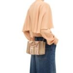 MINI WOODY TOTE BAG IN LINEN