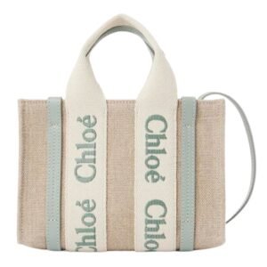 MINI WOODY TOTE BAG IN LINEN
