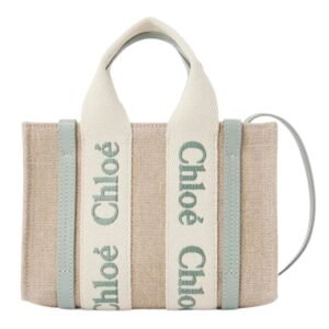 MINI WOODY TOTE BAG IN LINEN