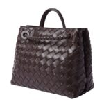 ANDIAMO SMALL INTRECCIATO LEATHER TOTE